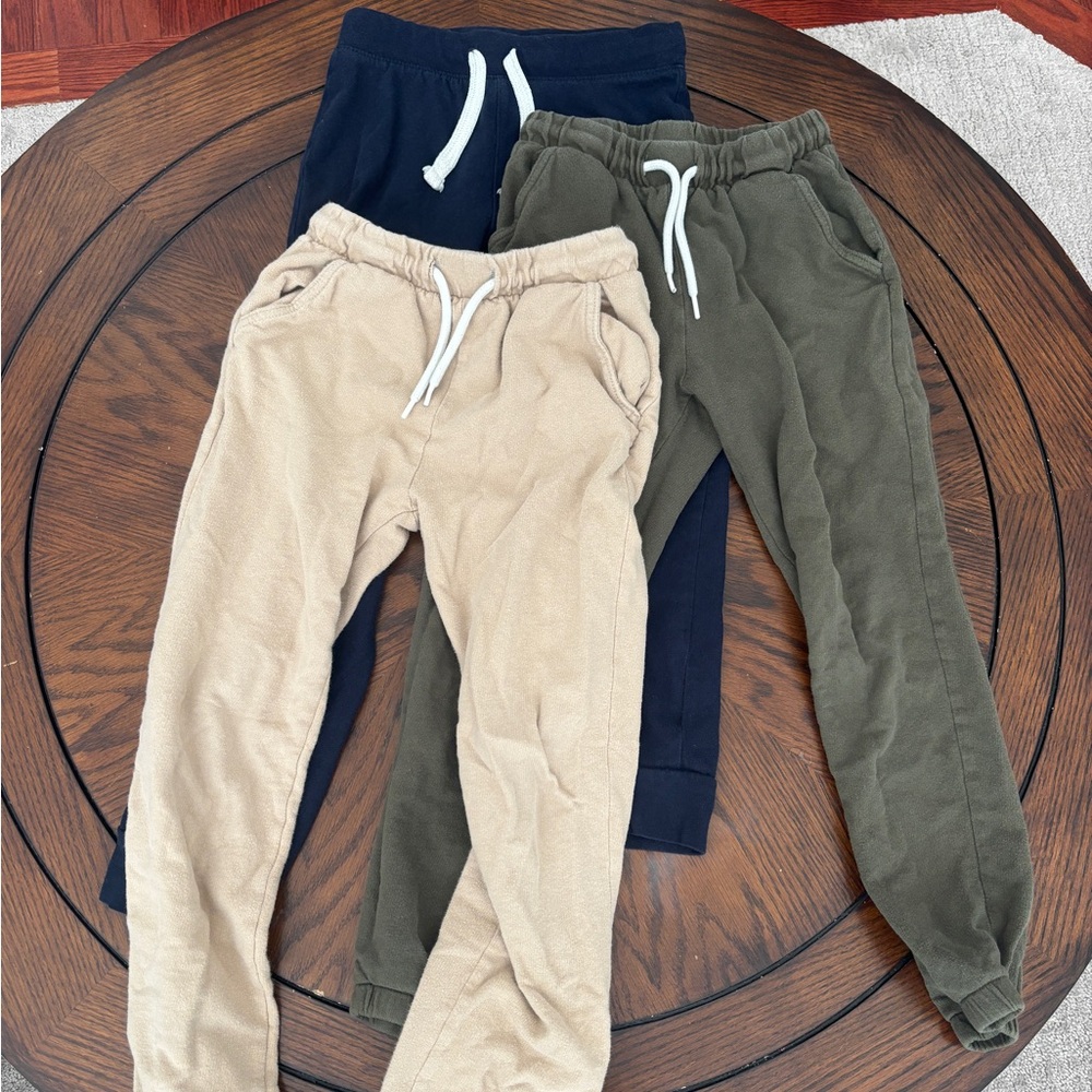 Casual Jogger Pants Set - Beige, Olive, and Navy